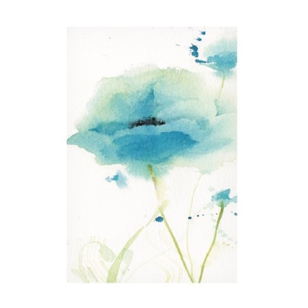 Sheila Golden 'Blue Poppies Tableau 1' Canvas Art,22x32